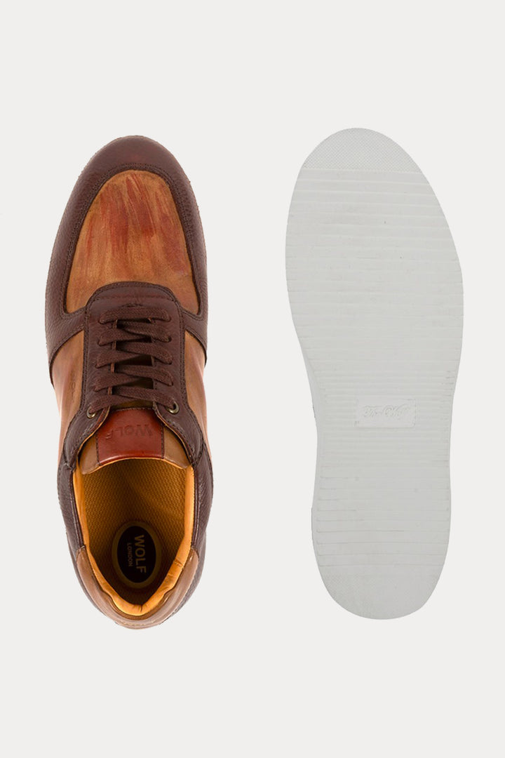 Brixton Leather Trainers in Tan