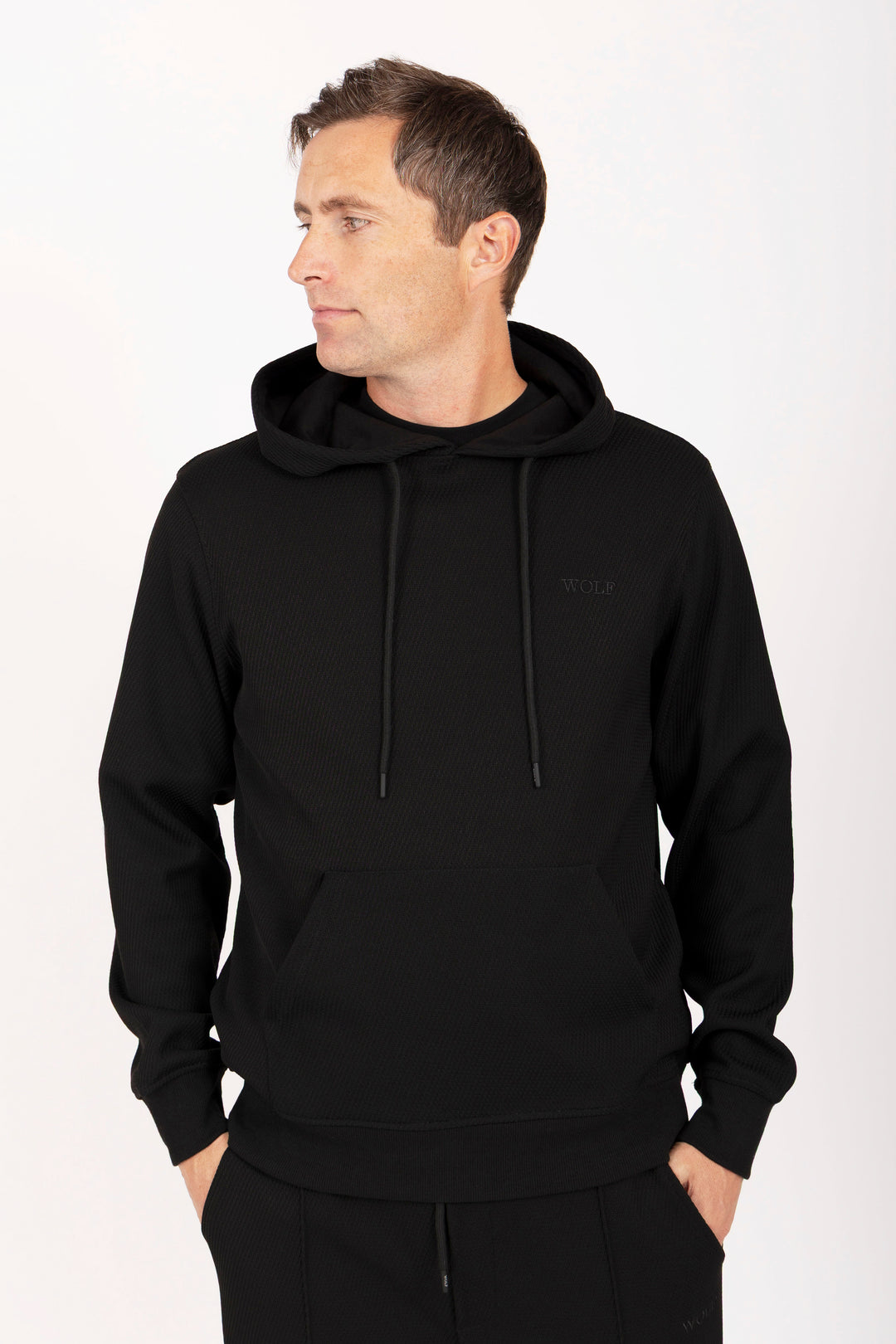 Airy Tracksuit Set in Black