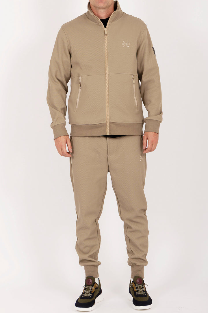 Classic Tracksuit Set in Beige
