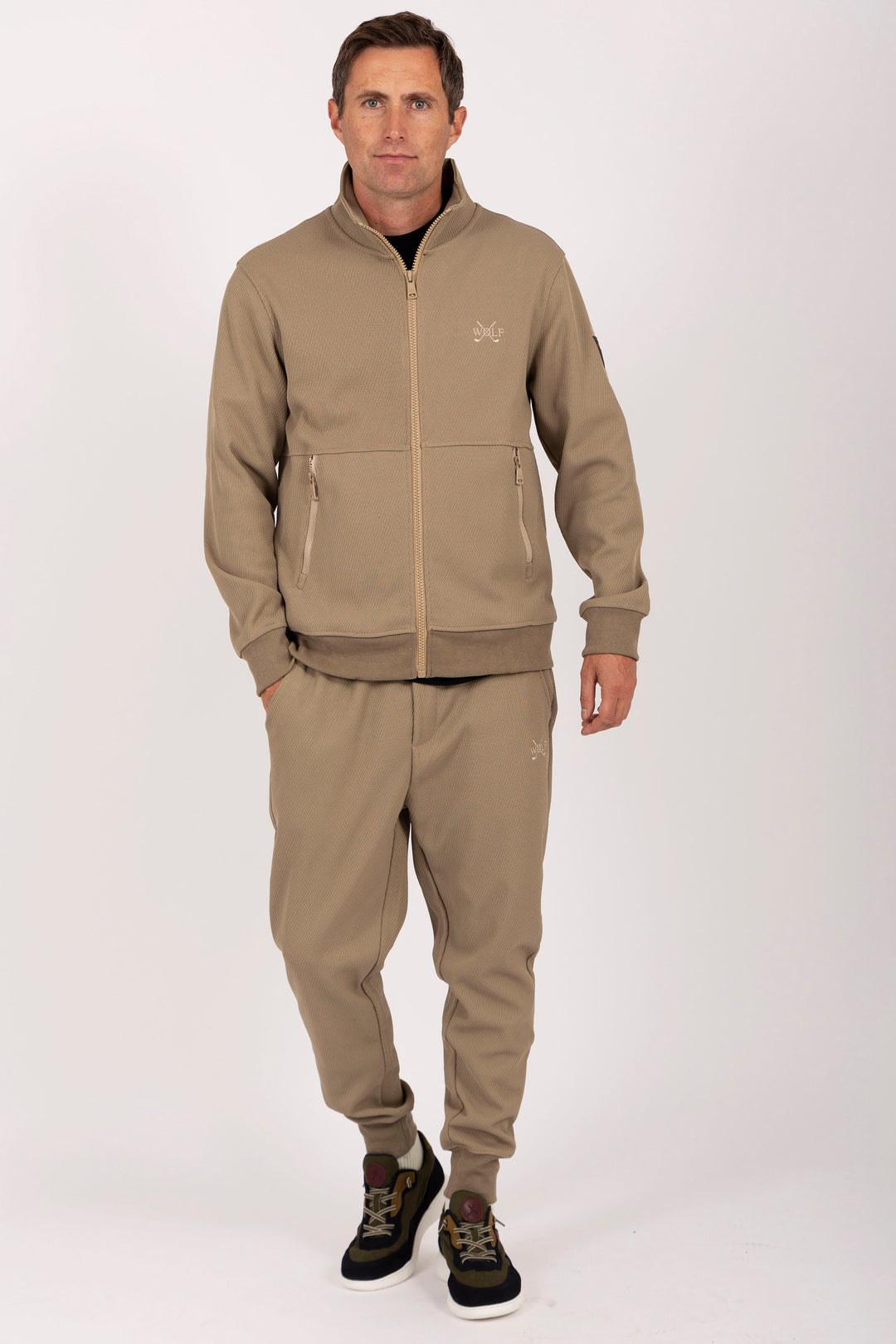 Classic Tracksuit Set in Beige