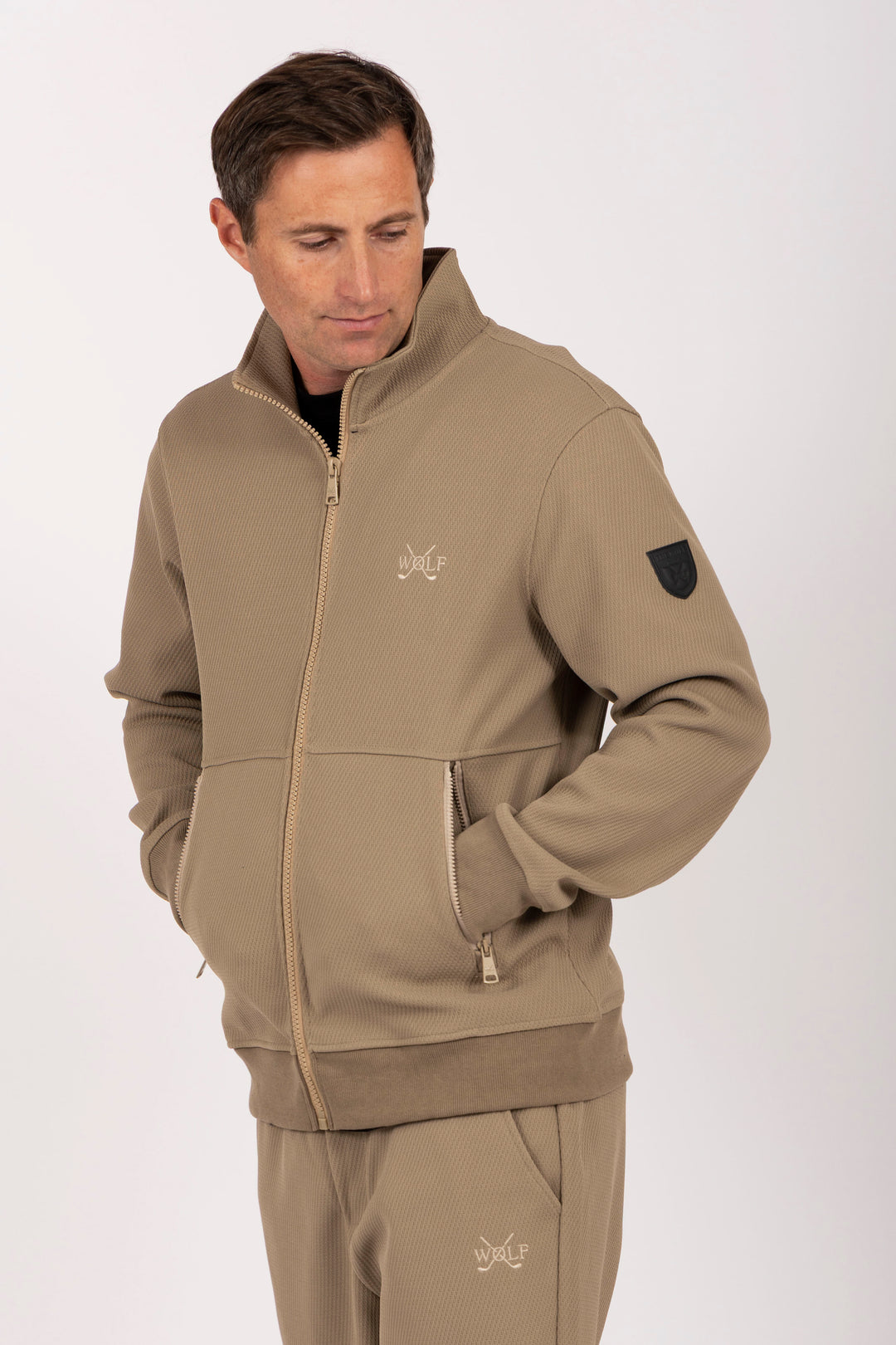 Classic Tracksuit Set in Beige