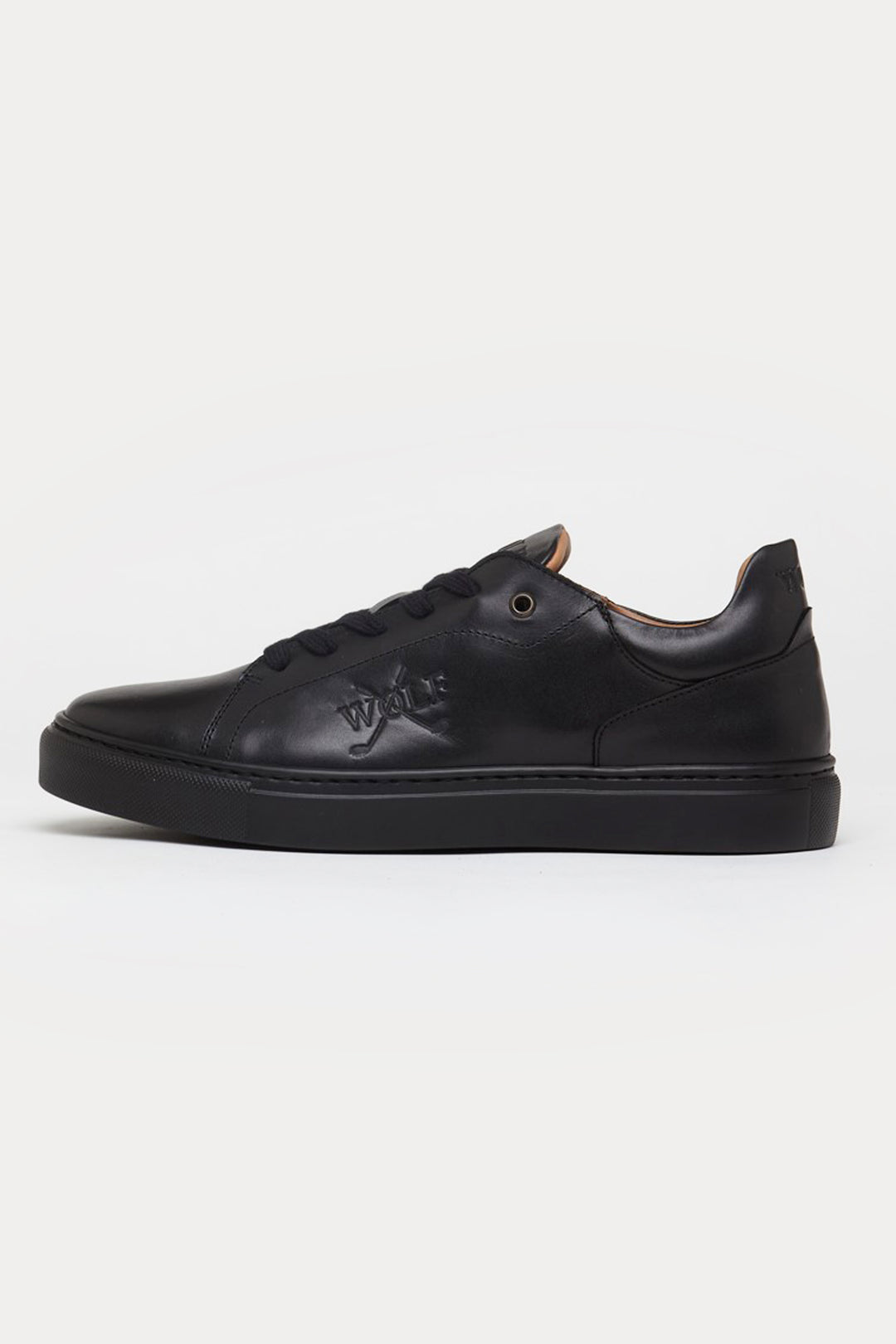 Pimlico Leather Smart Trainers in Black
