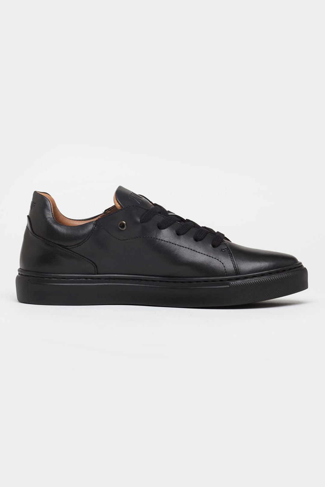 Pimlico Leather Smart Trainers in Black