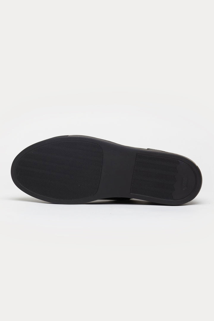 Pimlico Leather Smart Trainers in Black
