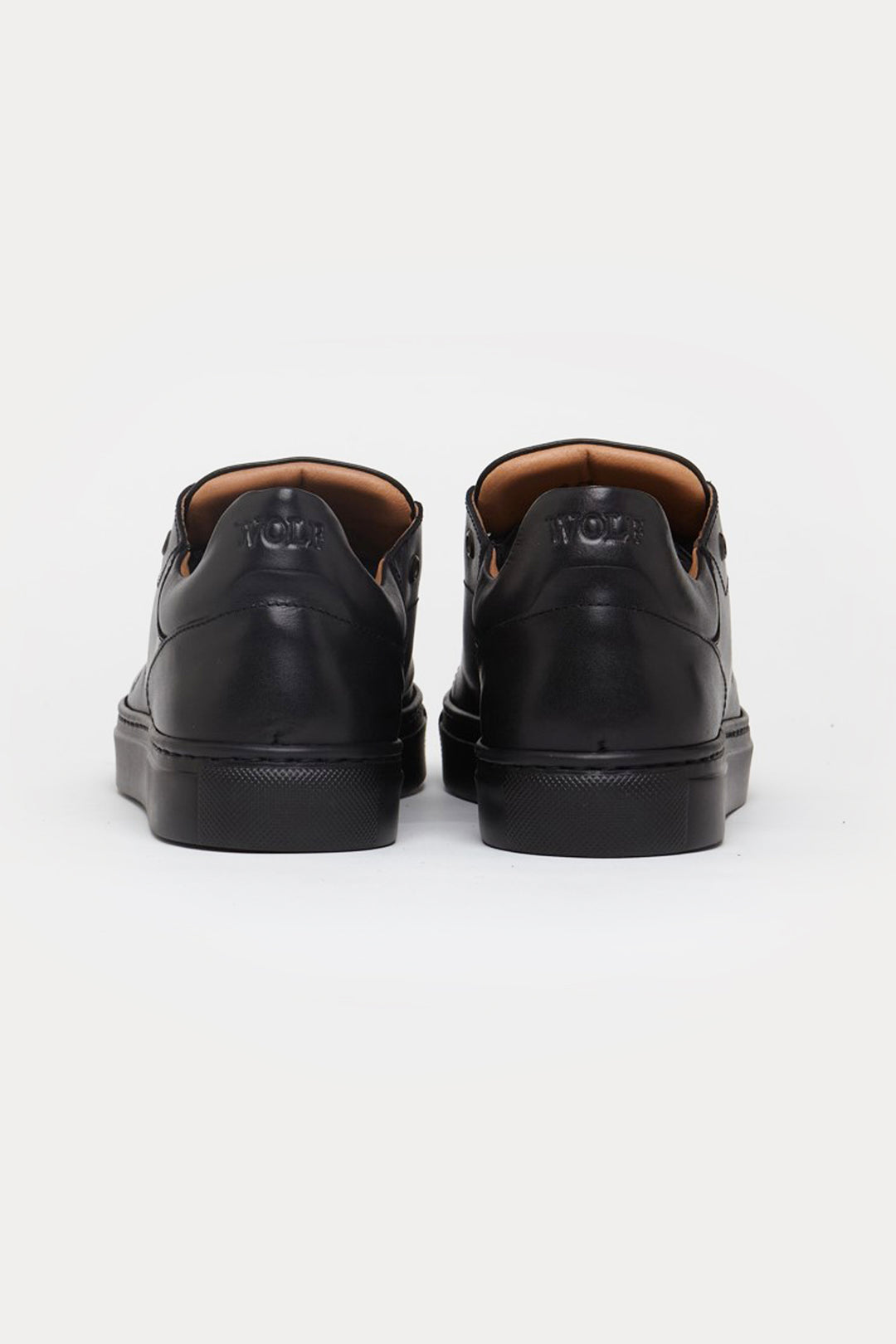 Pimlico Leather Smart Trainers in Black