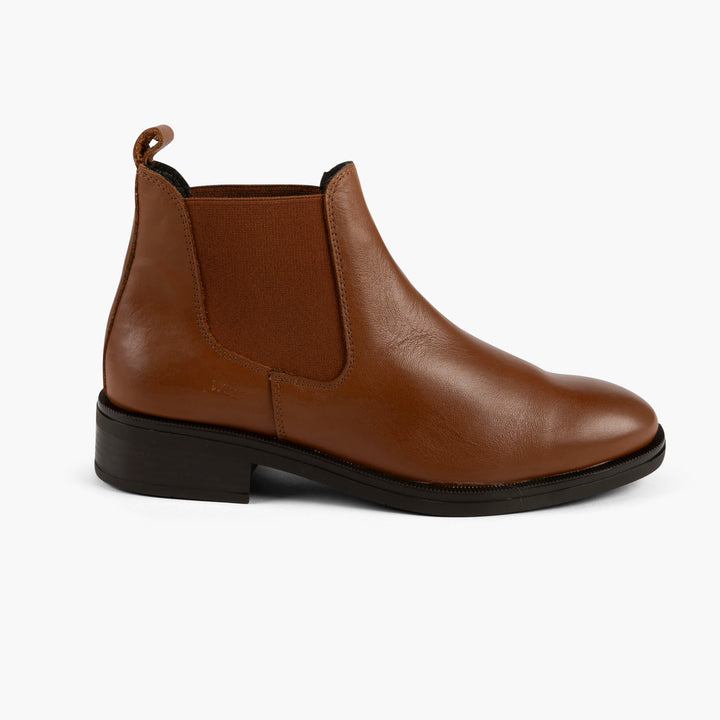 Chelsea Leather Boots in Brown