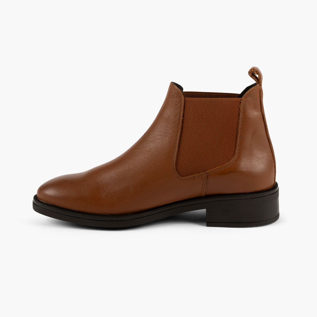 Chelsea Leather Boots in Brown