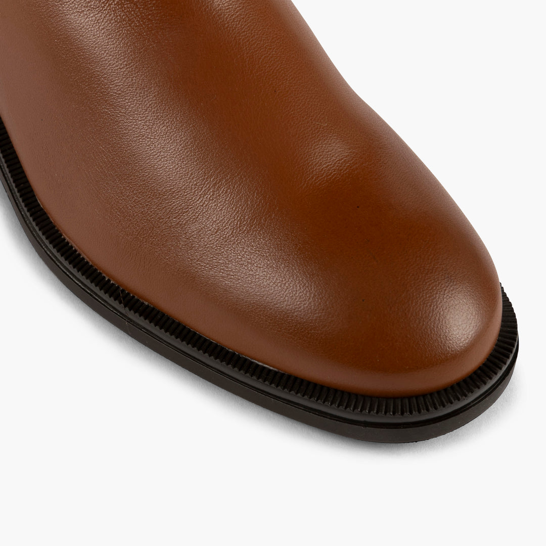 Chelsea Leather Boots in Brown