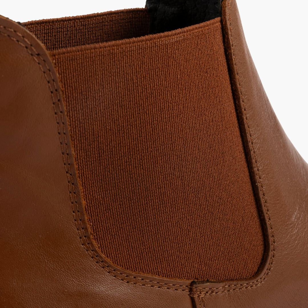 Chelsea Leather Boots in Brown