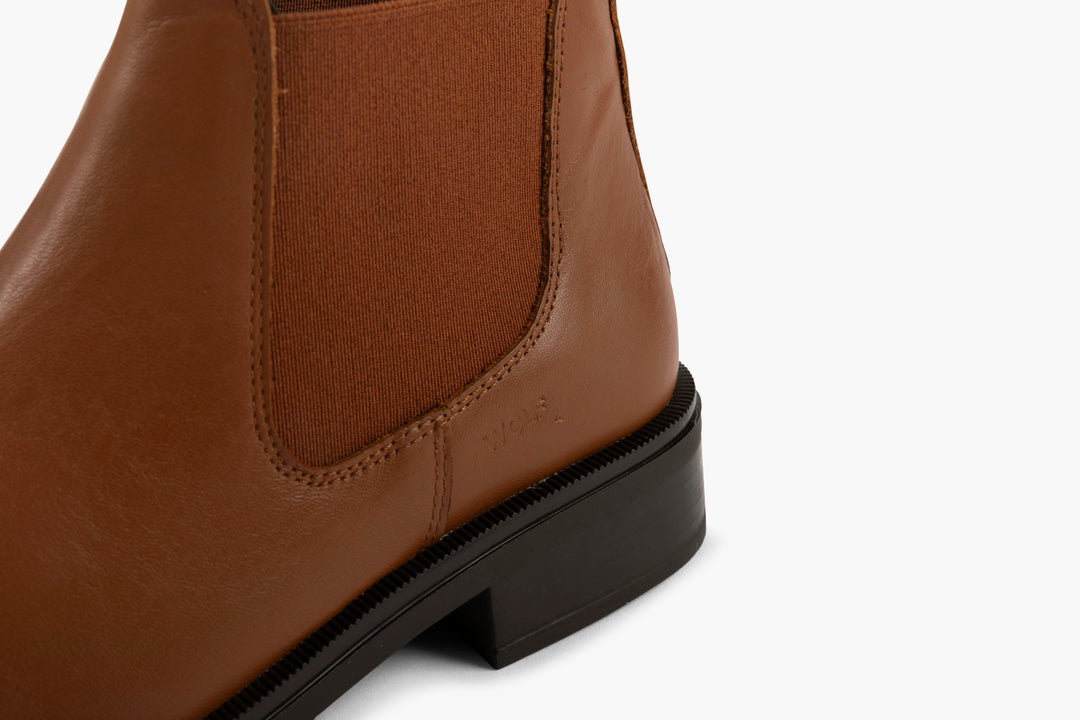 Chelsea Leather Boots in Brown