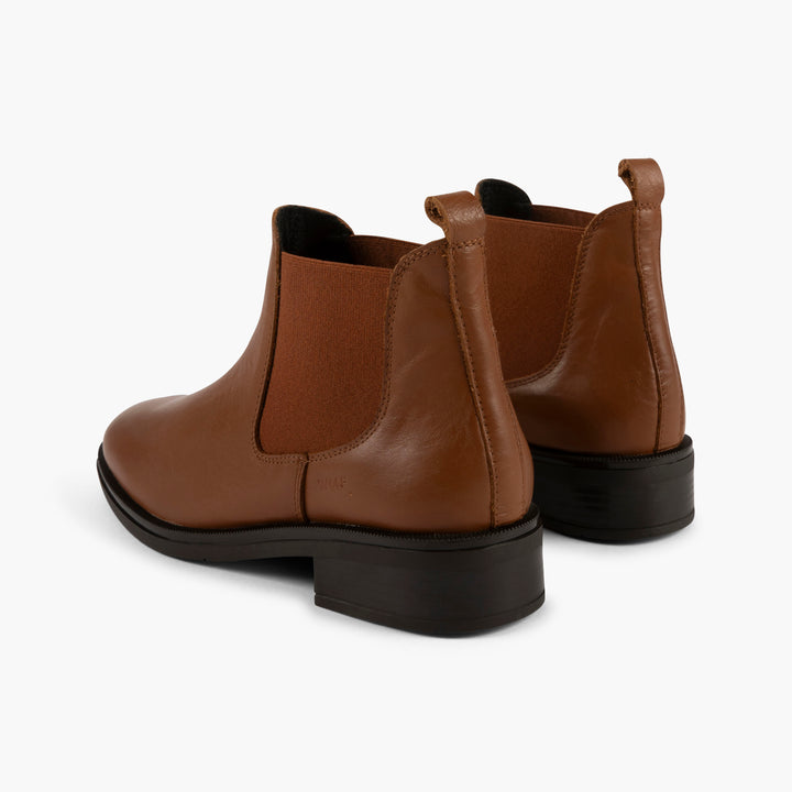 Chelsea Leather Boots in Brown