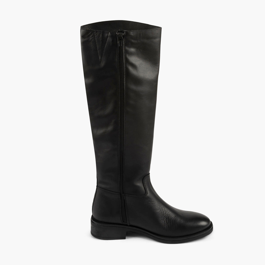 Greenwich Leather High Boots in Black