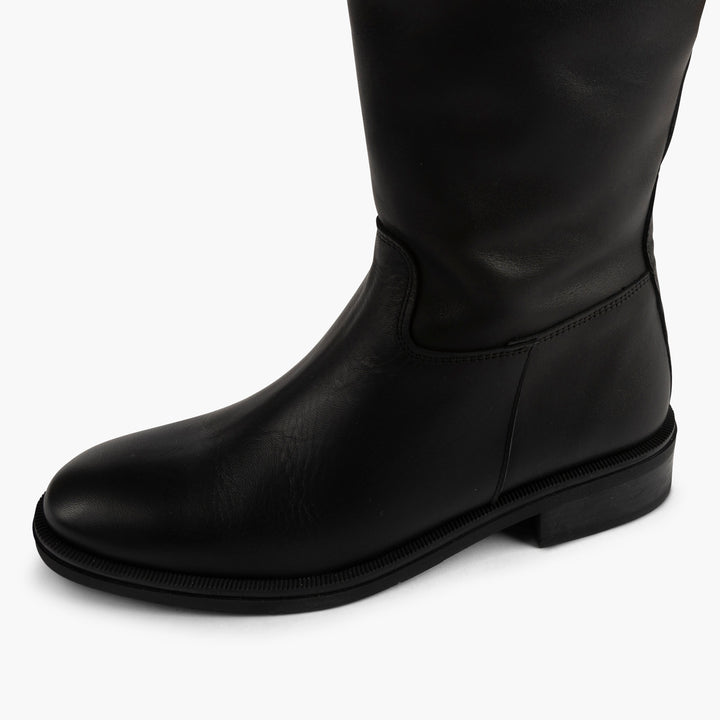 Greenwich Leather High Boots in Black