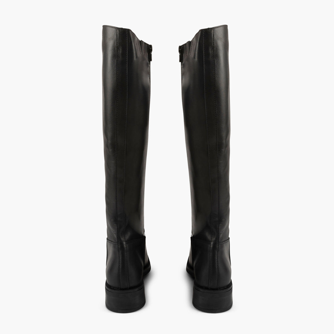 Greenwich Leather High Boots in Black