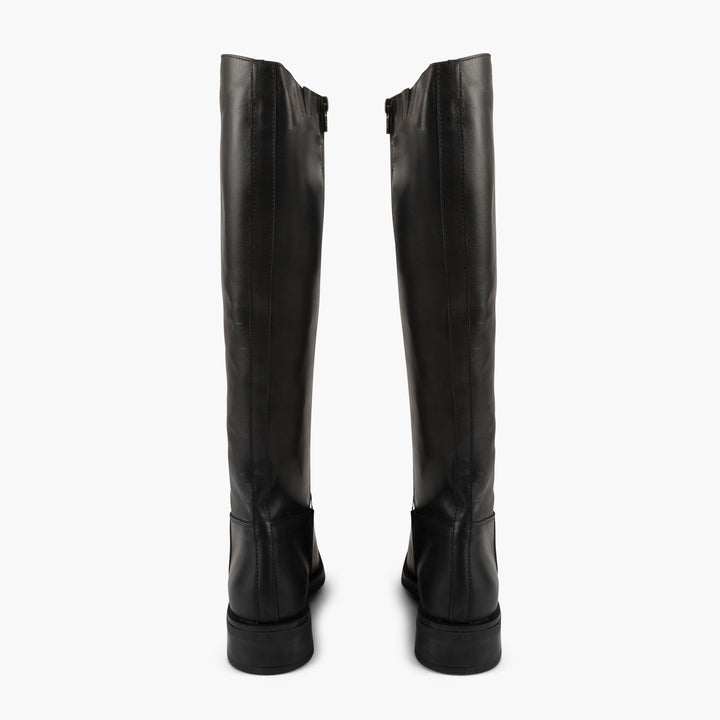 Greenwich Leather High Boots in Black