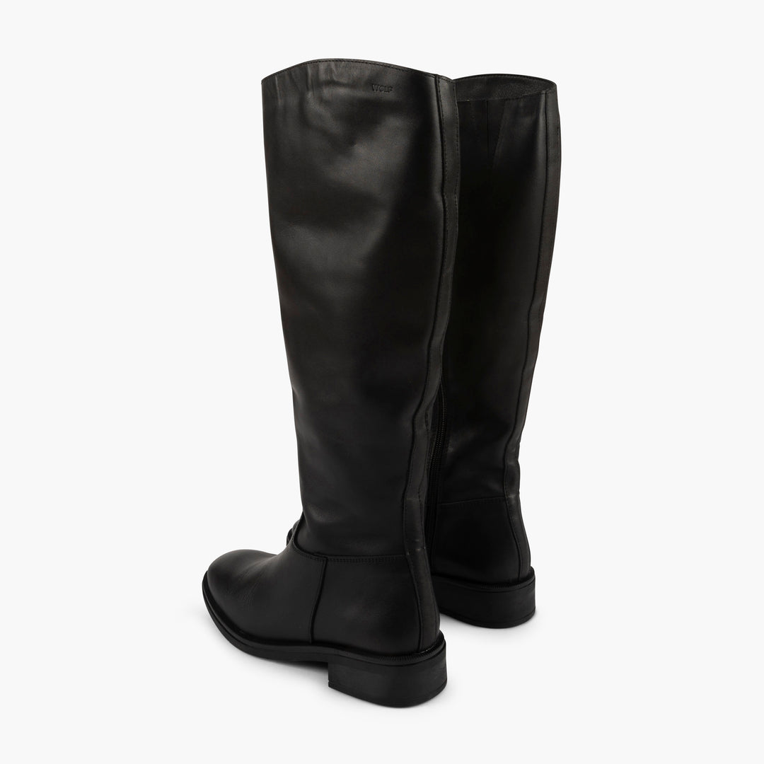 Greenwich Leather High Boots in Black