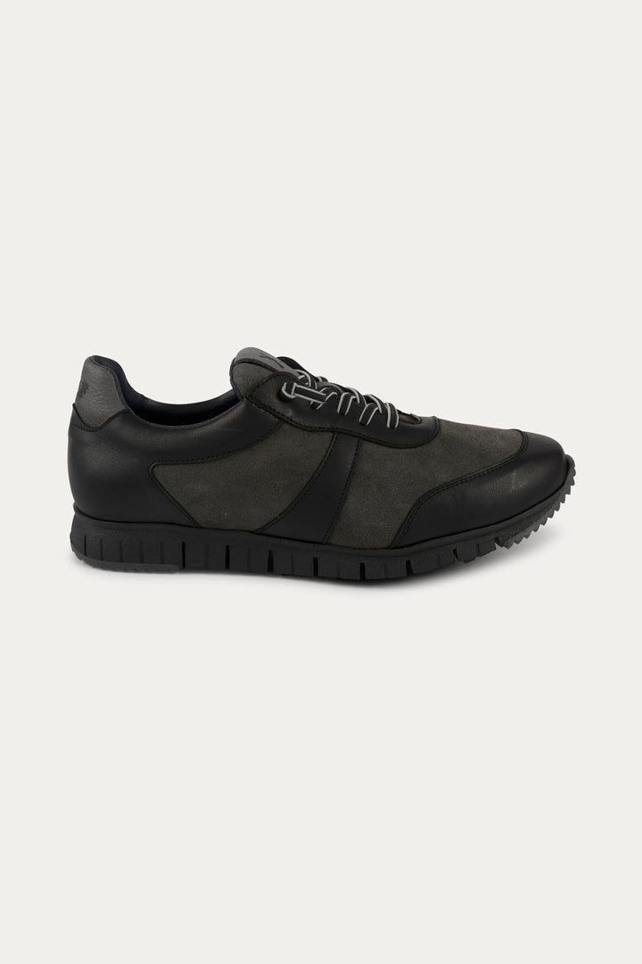 Kilburn Leather Trainers in Grey