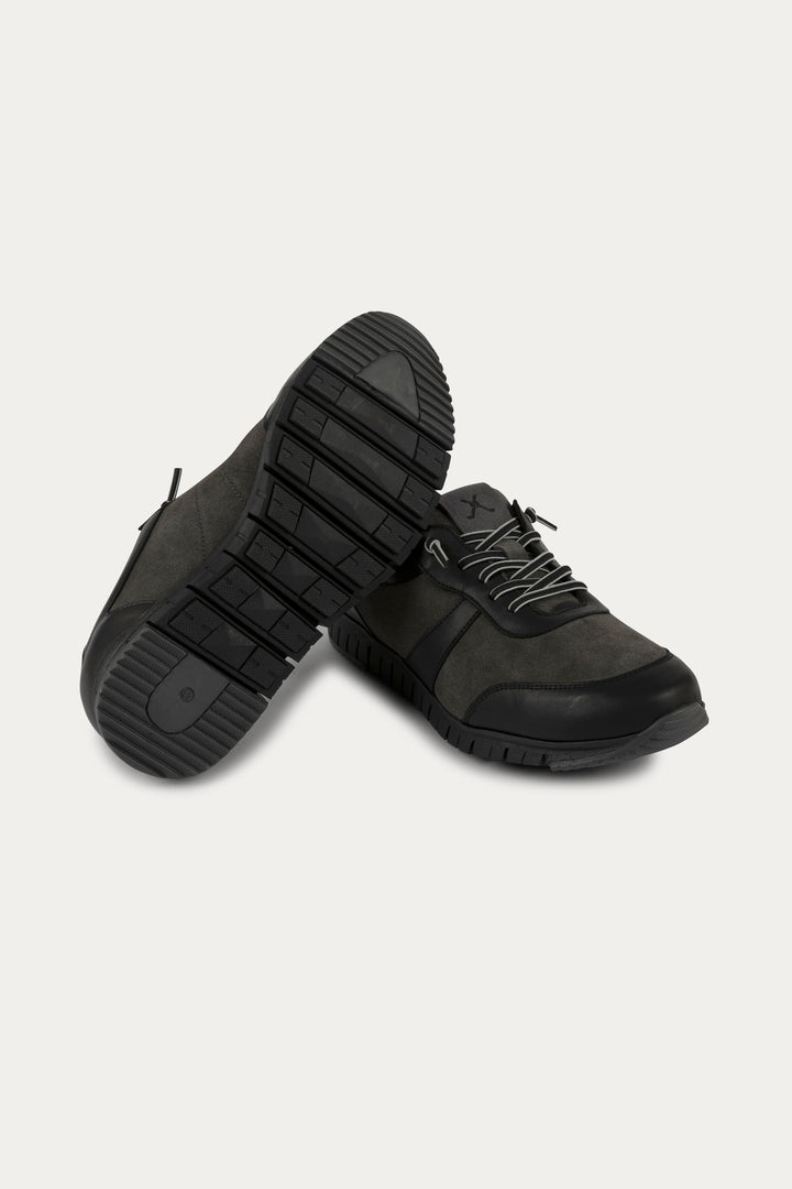 Kilburn Leather Trainers in Grey