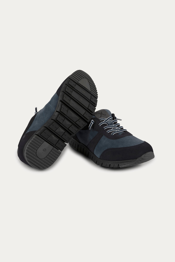 Kilburn Leather Trainers in Blue
