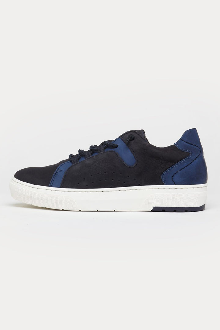 Wimbledon Leather Trainers in Navy