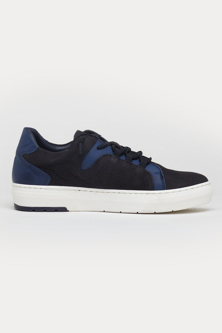 Wimbledon Leather Trainers in Navy