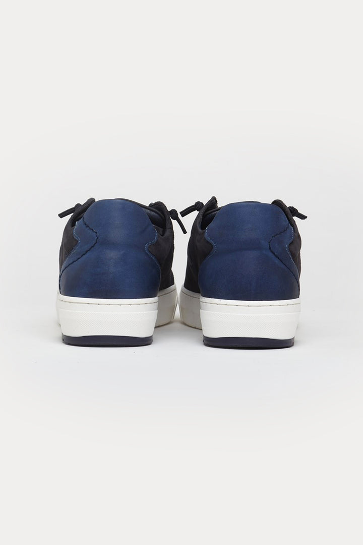 Wimbledon Leather Trainers in Navy