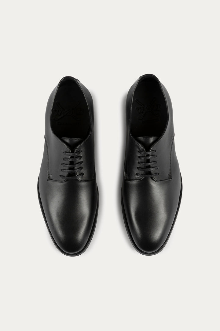 Derby Leather Dress Shoes in Black