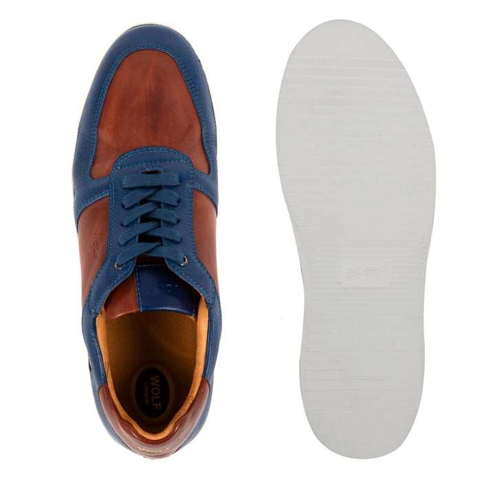 Brixton Leather Trainers in Blue