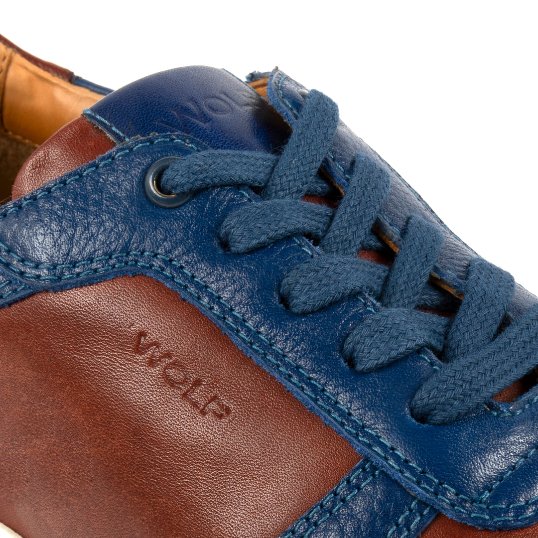 Brixton Leather Trainers in Blue