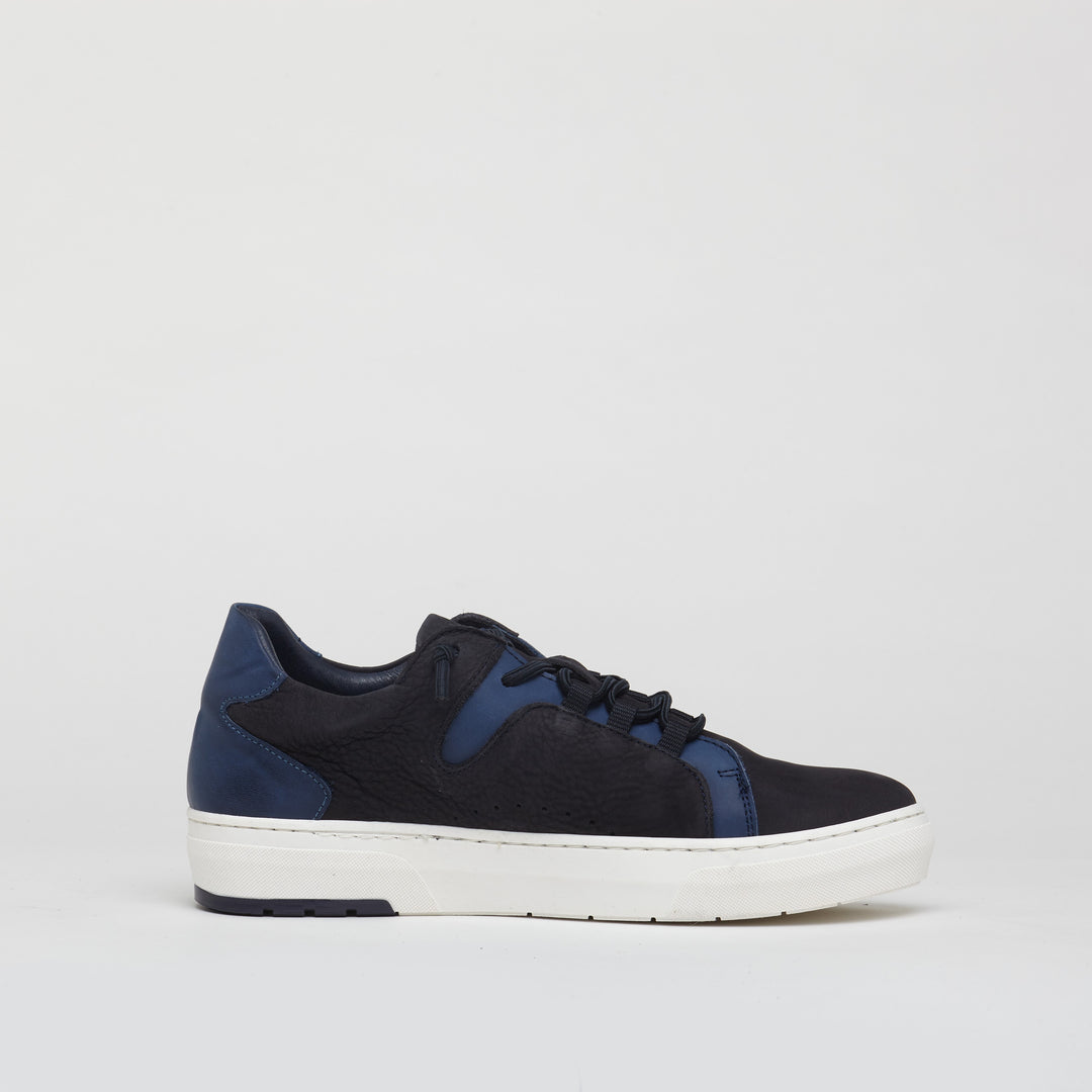 Wimbledon Leather Trainers in Navy
