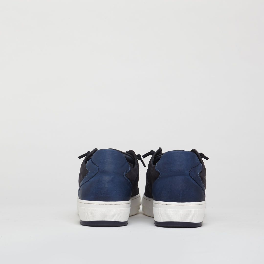 Wimbledon Leather Trainers in Navy
