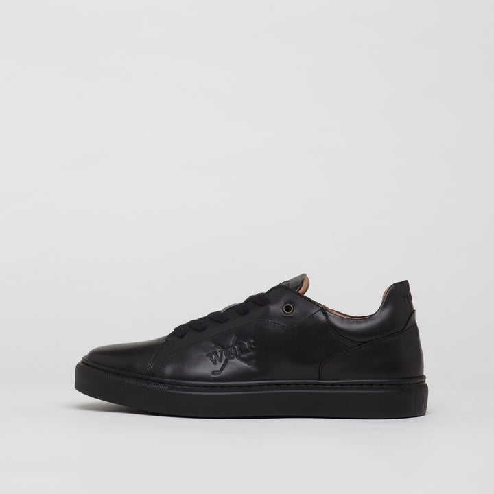 Pimlico Leather Smart Trainers in Black