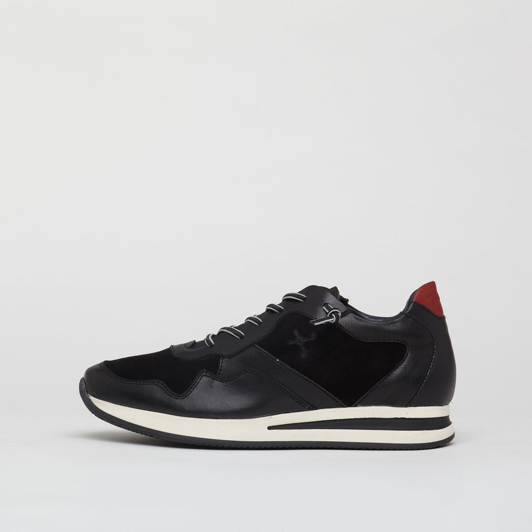 Bond Street Leather Trainers in Black
